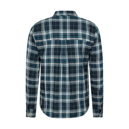 Petrol - Back - Mountain Warehouse Mens Maine Flannel Long-Sleeved Shirt