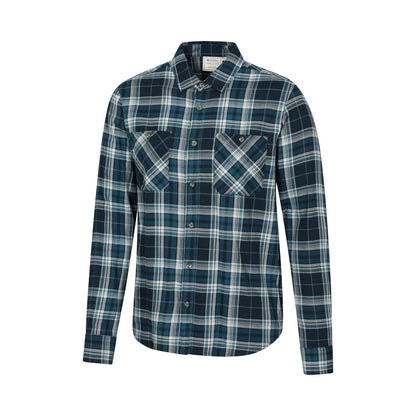 Petrol - Side - Mountain Warehouse Mens Maine Flannel Long-Sleeved Shirt
