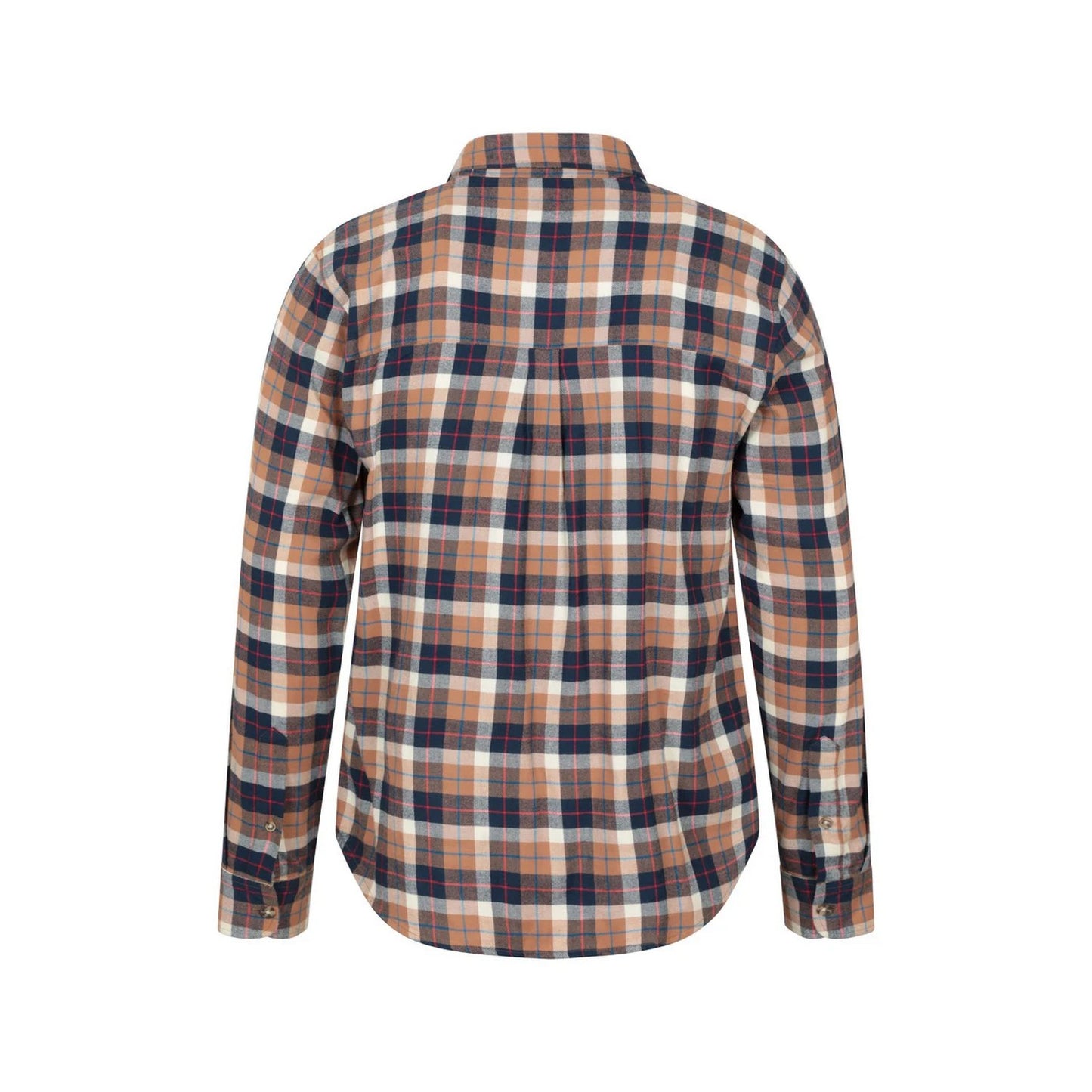 Tan - Back - Mountain Warehouse Mens Maine Flannel Long-Sleeved Shirt