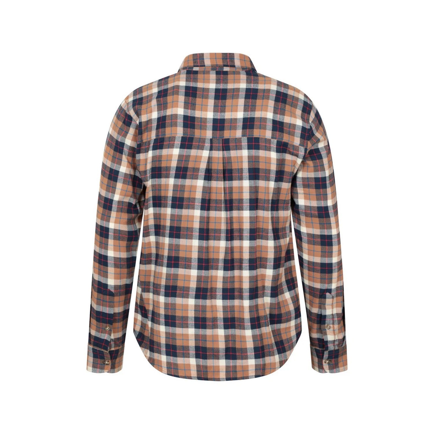 Tan - Back - Mountain Warehouse Mens Maine Flannel Long-Sleeved Shirt