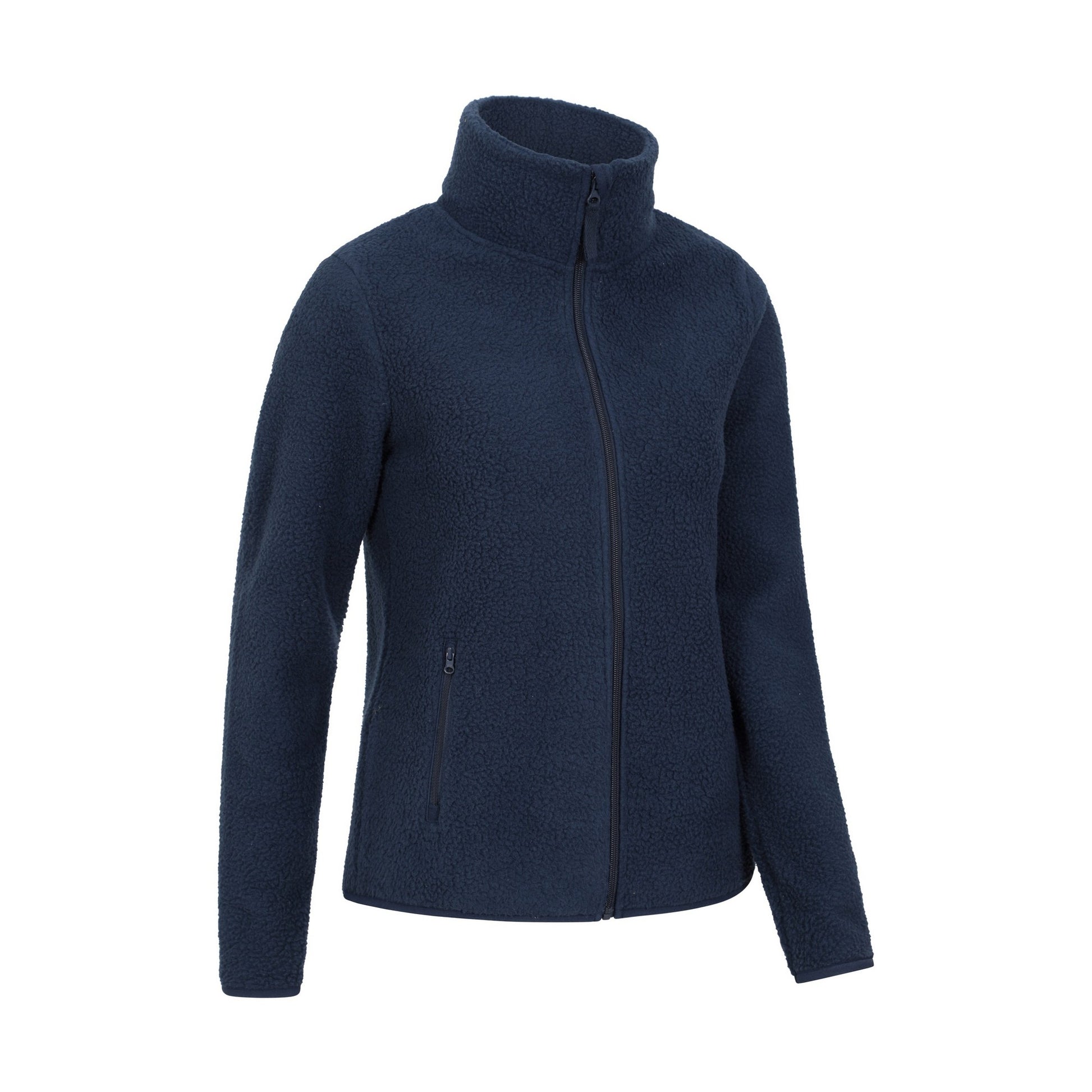 Dark Blue - Side - Mountain Warehouse Womens-Ladies Cosmos Recycled Fleece Jacket