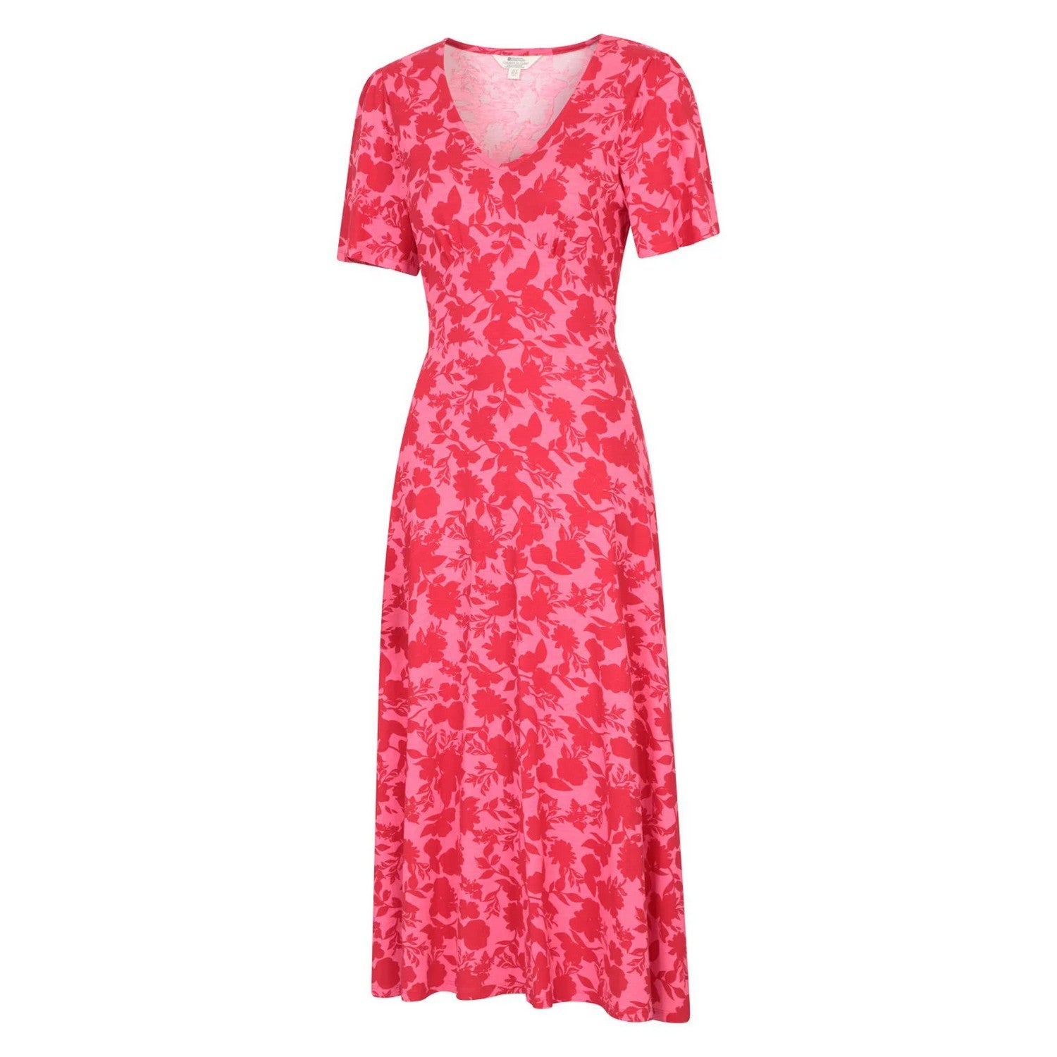 Coral - Side - Mountain Warehouse Womens-Ladies Como Flowers Midi Dress