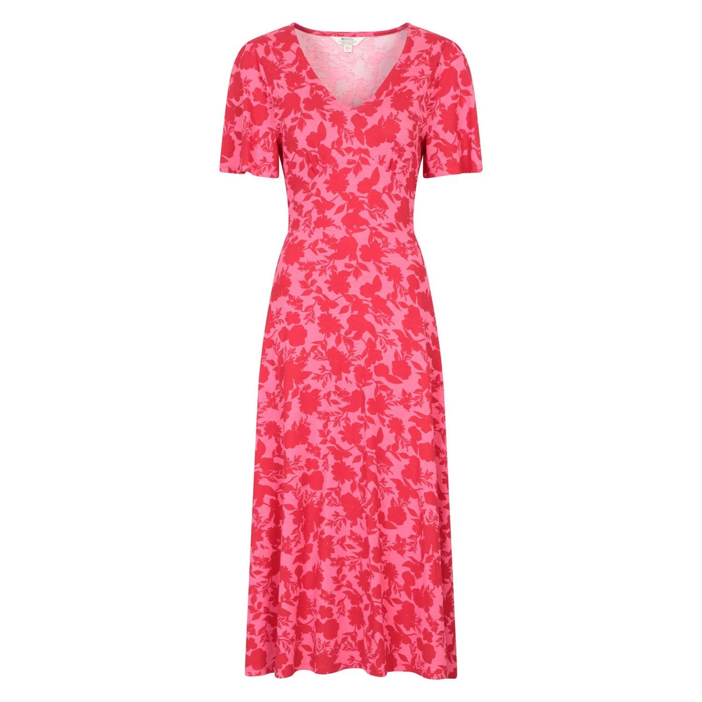 Coral - Front - Mountain Warehouse Womens-Ladies Como Flowers Midi Dress