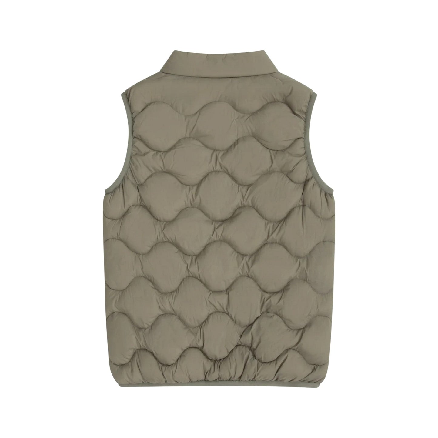 Green - Back - Animal Childrens-Kids Quilted Water Resistant Sleeveless Gilet