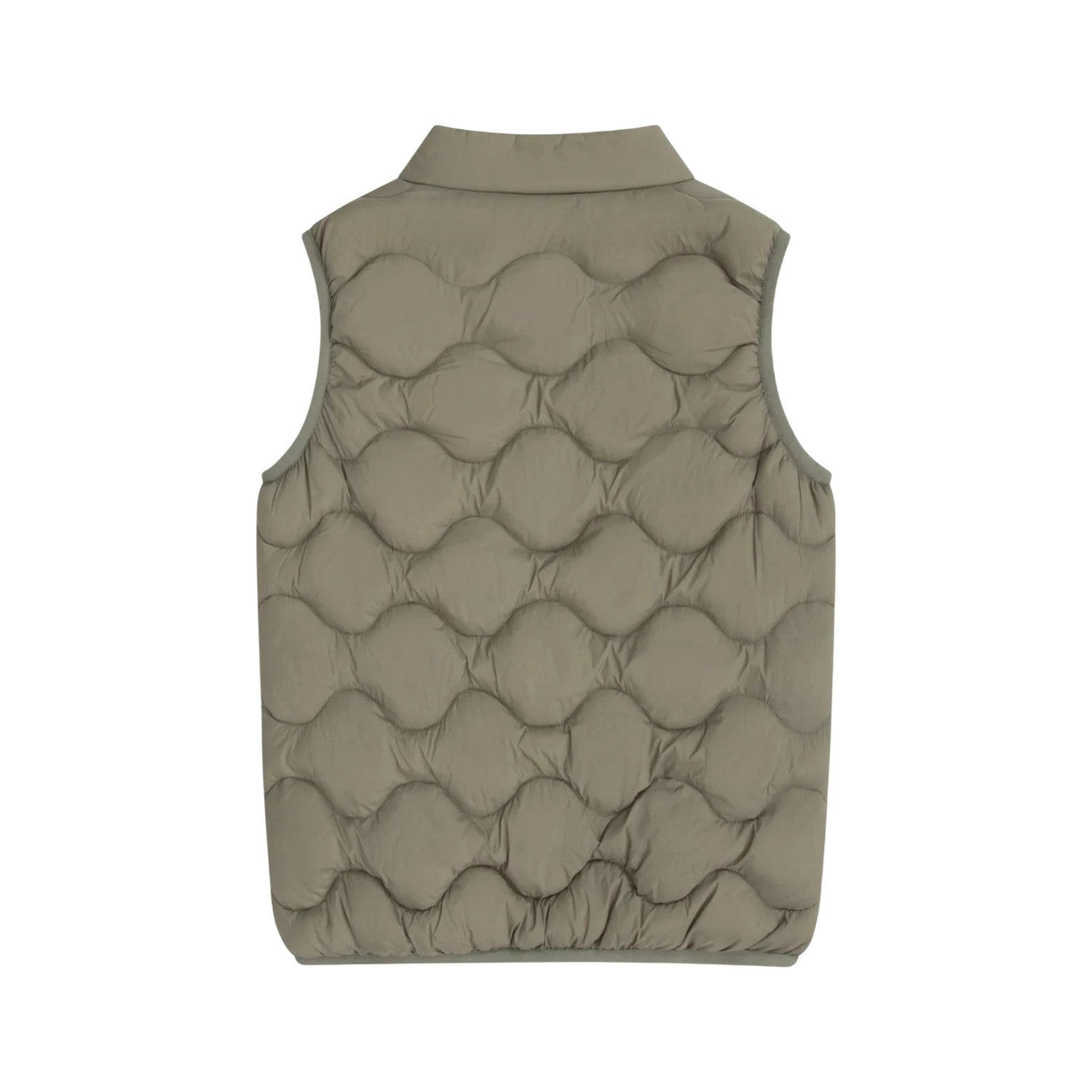 Green - Back - Animal Childrens-Kids Quilted Water Resistant Sleeveless Gilet