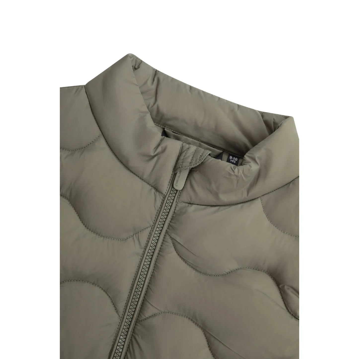 Green - Side - Animal Childrens-Kids Quilted Water Resistant Sleeveless Gilet