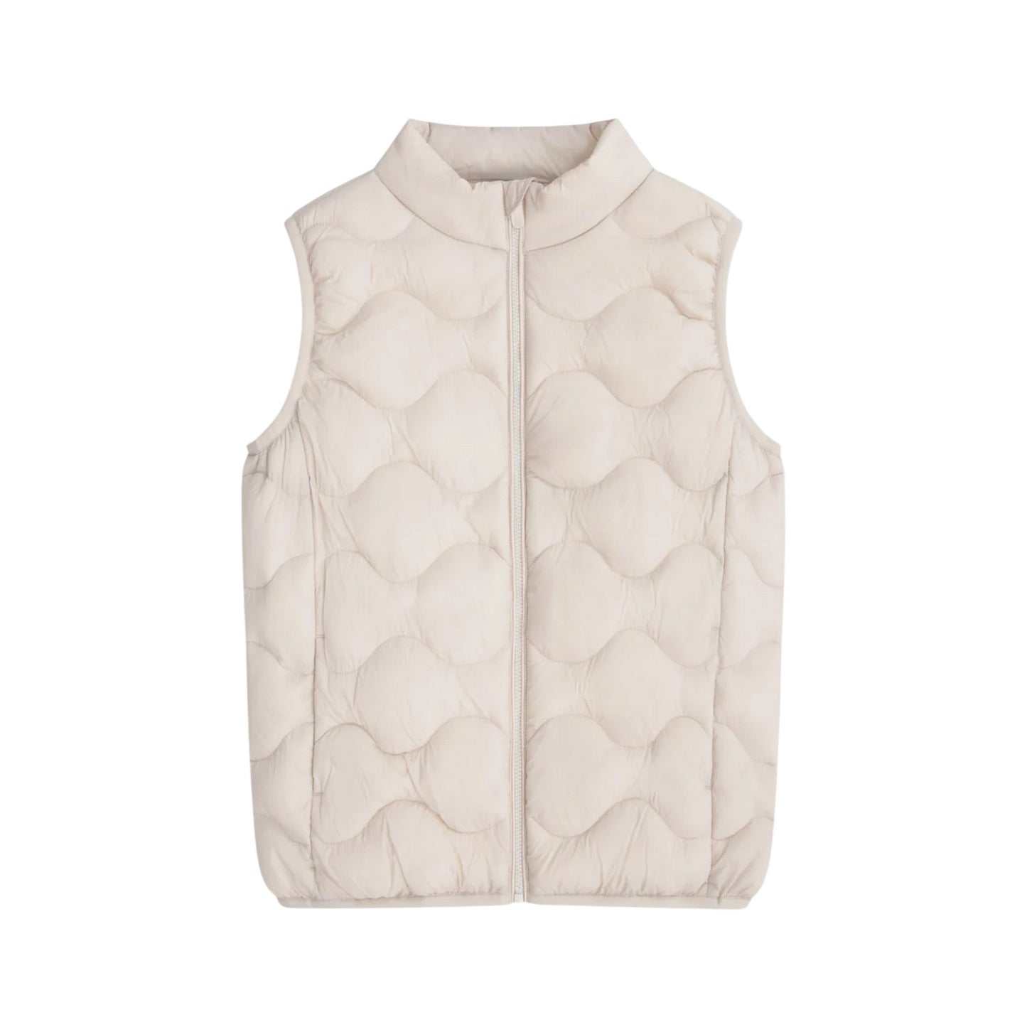 Beige - Front - Animal Childrens-Kids Quilted Water Resistant Sleeveless Gilet