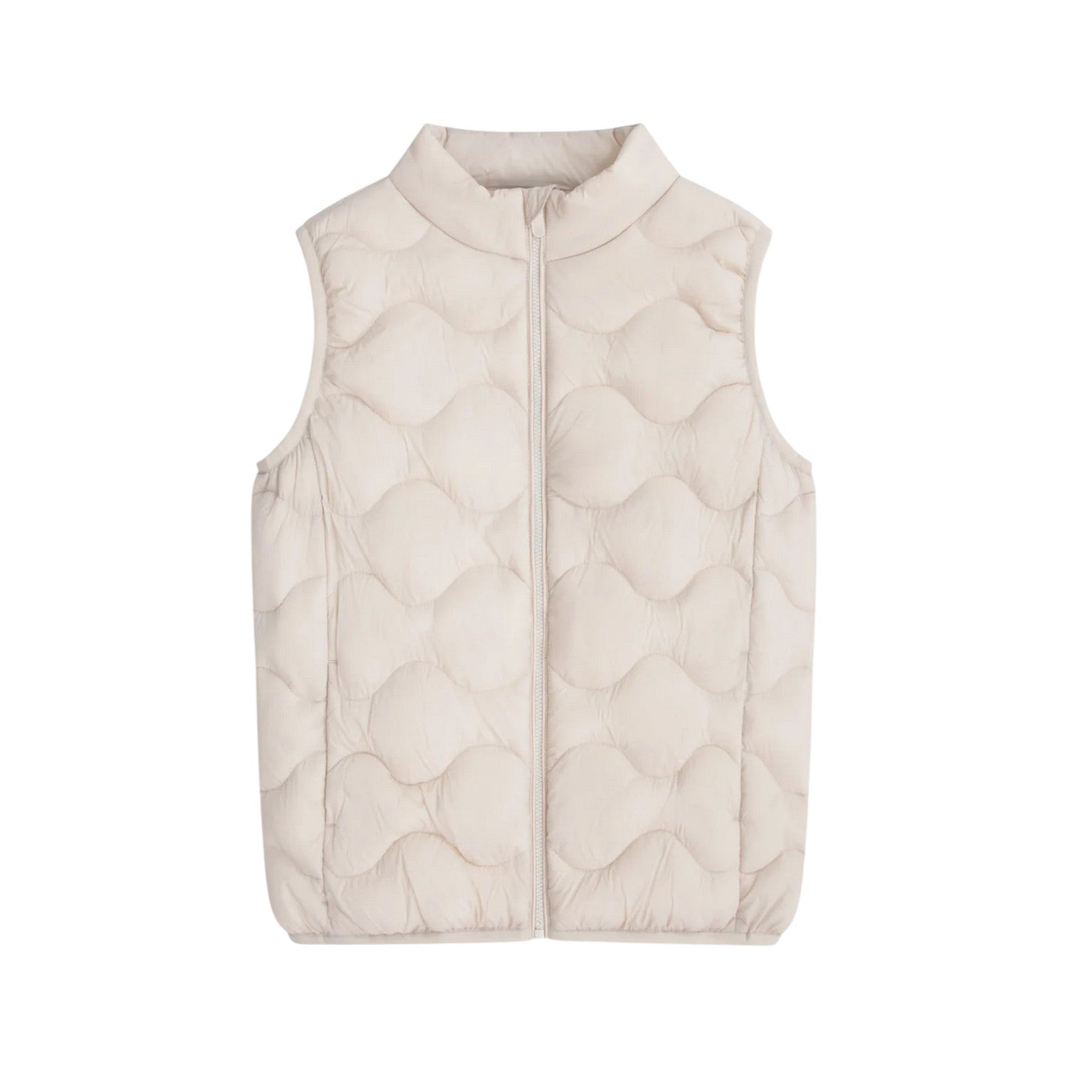 Beige - Front - Animal Childrens-Kids Quilted Water Resistant Sleeveless Gilet