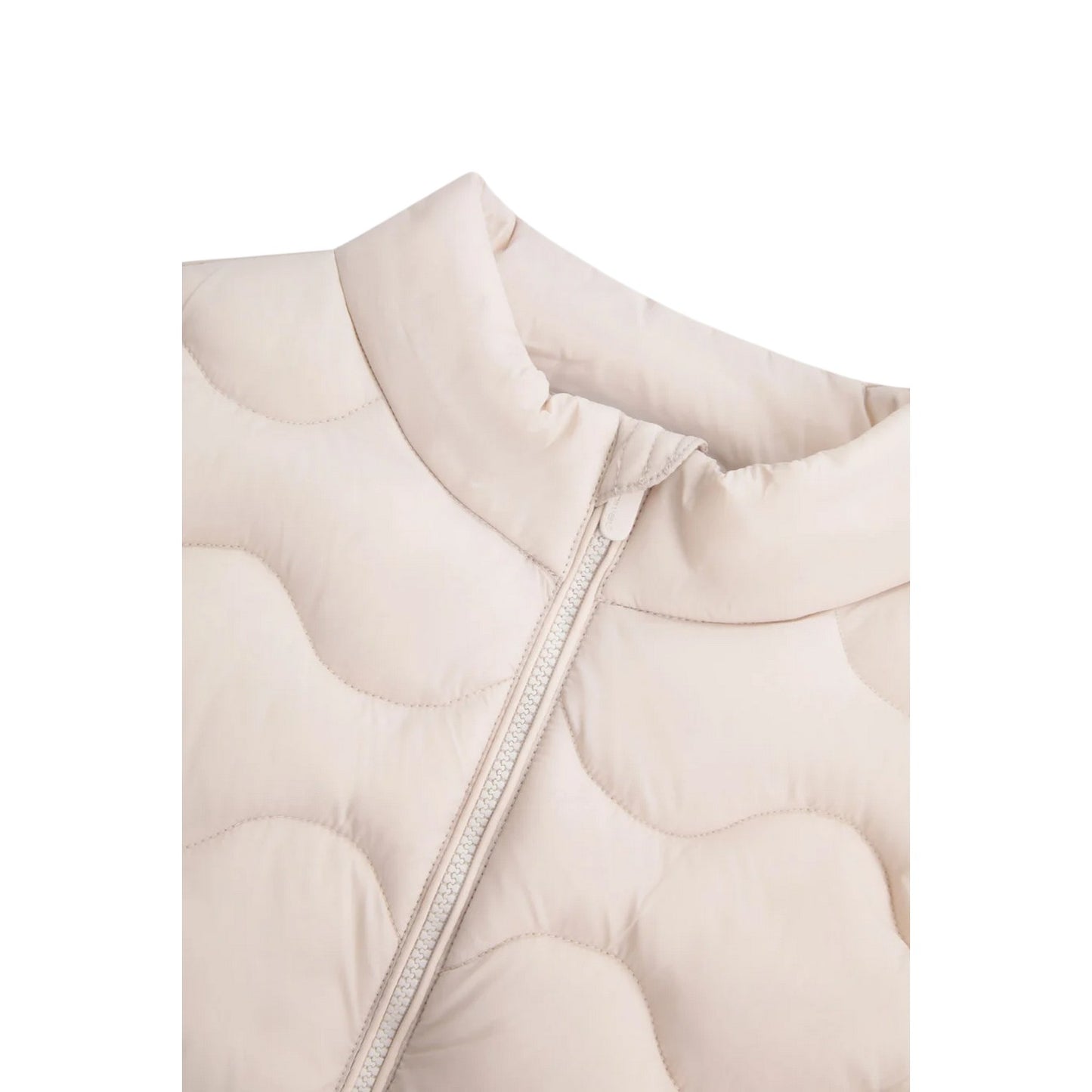 Beige - Side - Animal Childrens-Kids Quilted Water Resistant Sleeveless Gilet