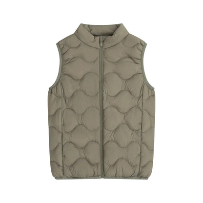 Green - Front - Animal Childrens-Kids Quilted Water Resistant Sleeveless Gilet