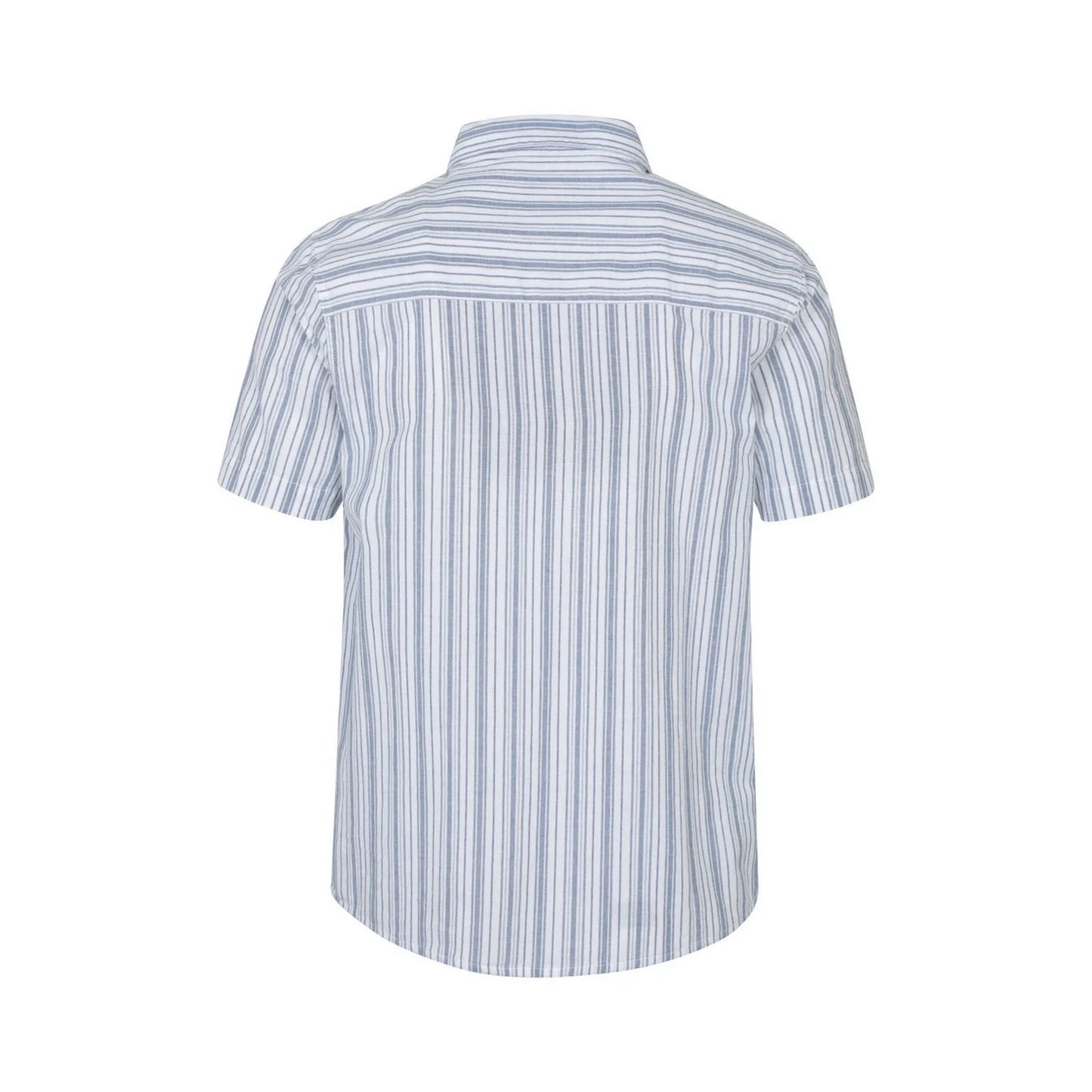 Blue - Back - Mountain Warehouse Mens Derby Stripe Cotton Short-Sleeved Shirt
