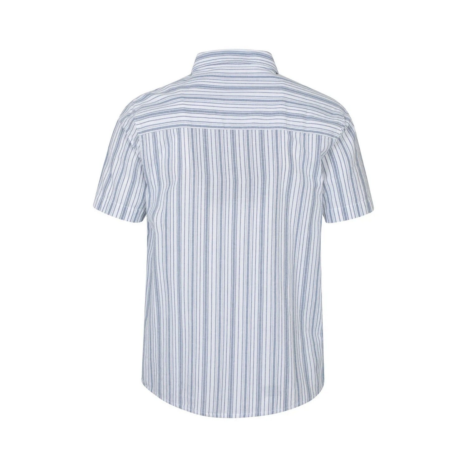 Blue - Back - Mountain Warehouse Mens Derby Stripe Cotton Short-Sleeved Shirt