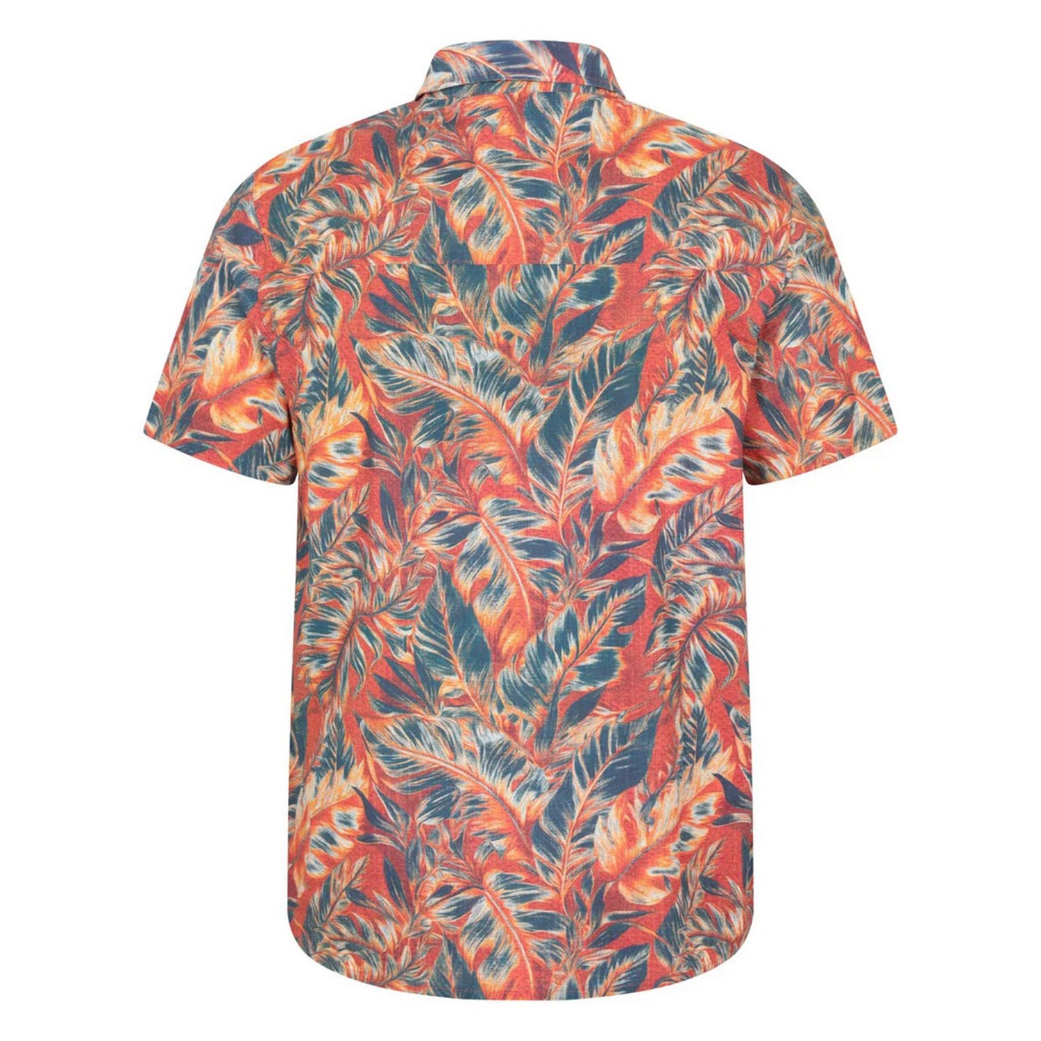Bright Orange - Back - Mountain Warehouse Mens Tropical Leaves Short-Sleeved Shirt