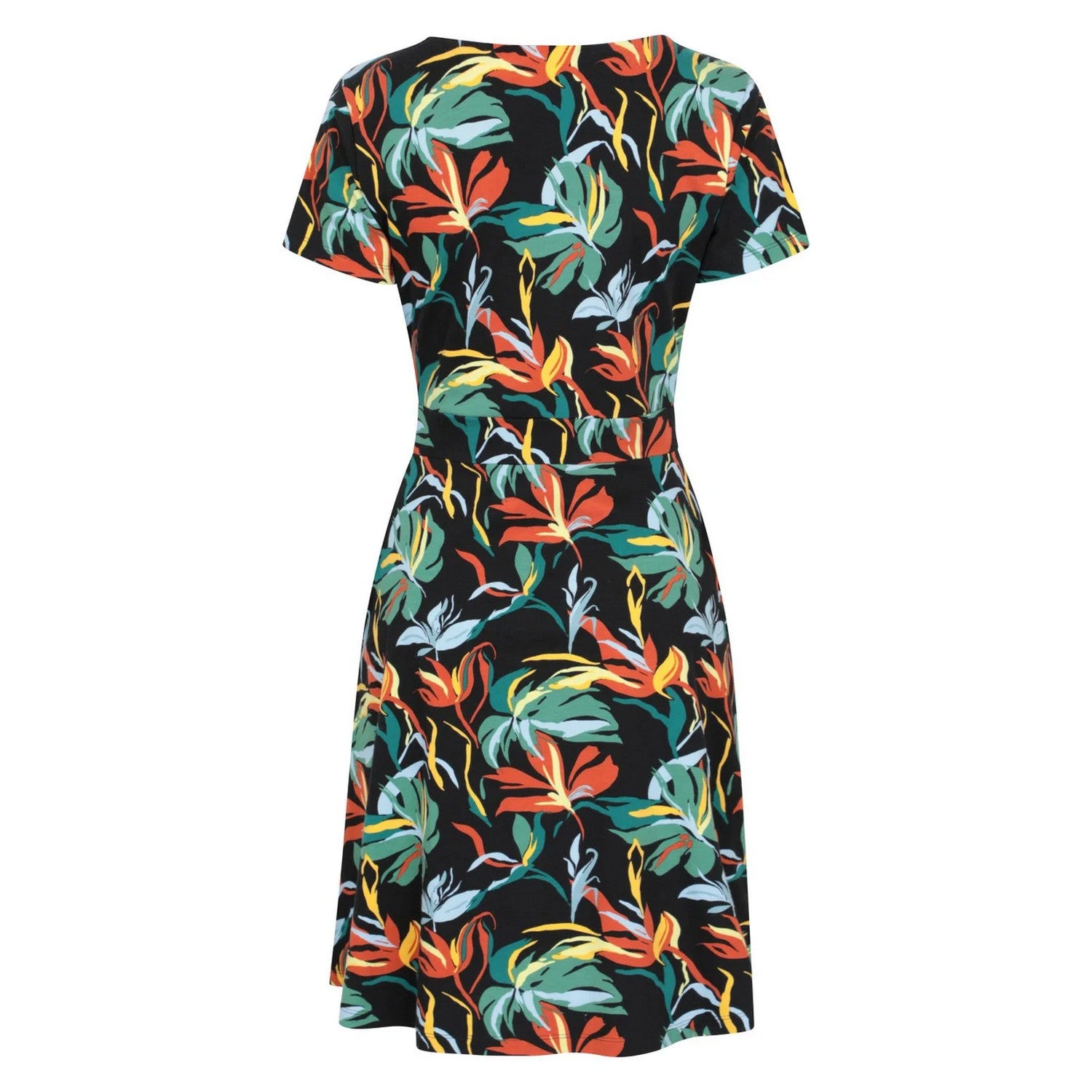 Jet Black - Back - Mountain Warehouse Womens-Ladies Orchid Leaves Dress