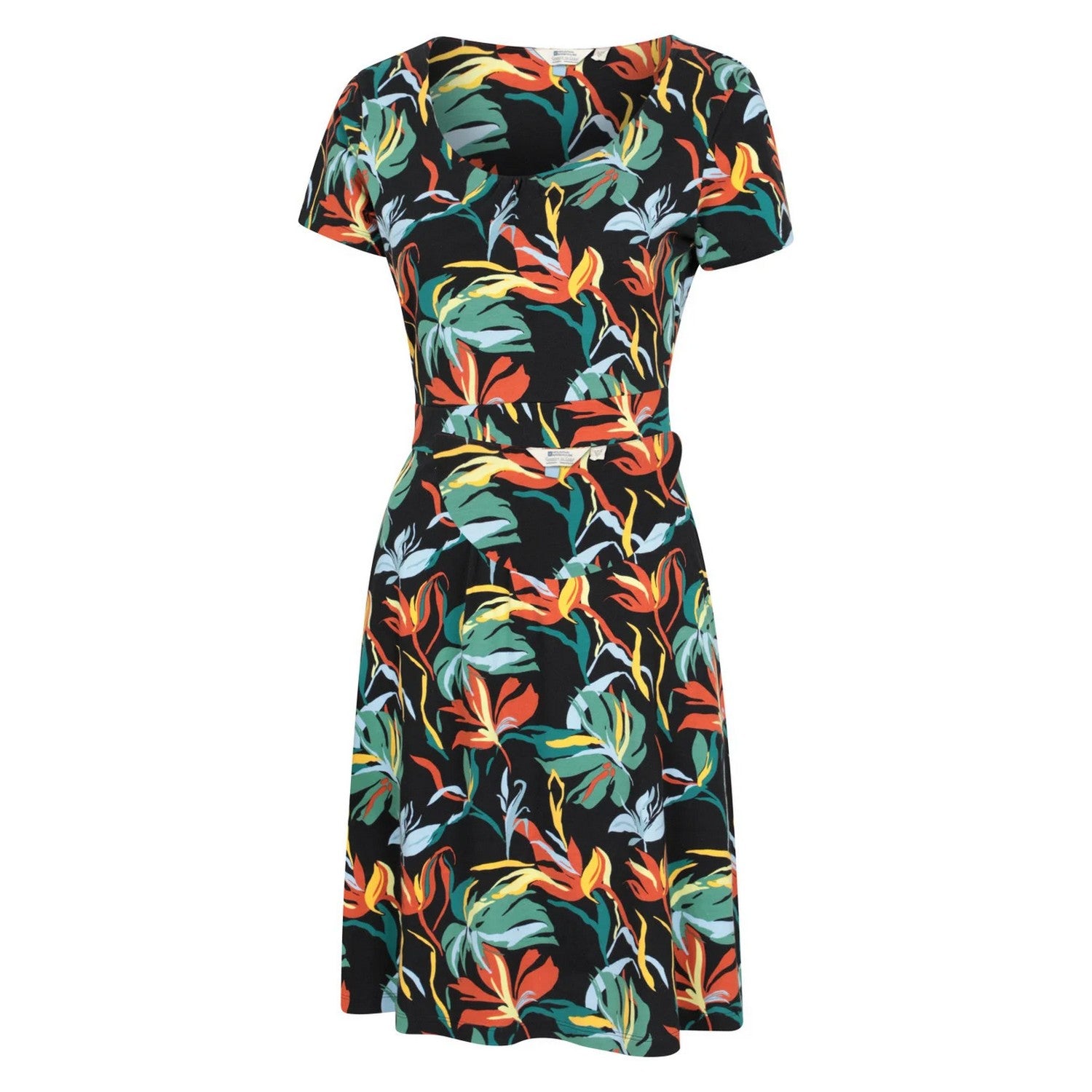 Jet Black - Side - Mountain Warehouse Womens-Ladies Orchid Leaves Dress