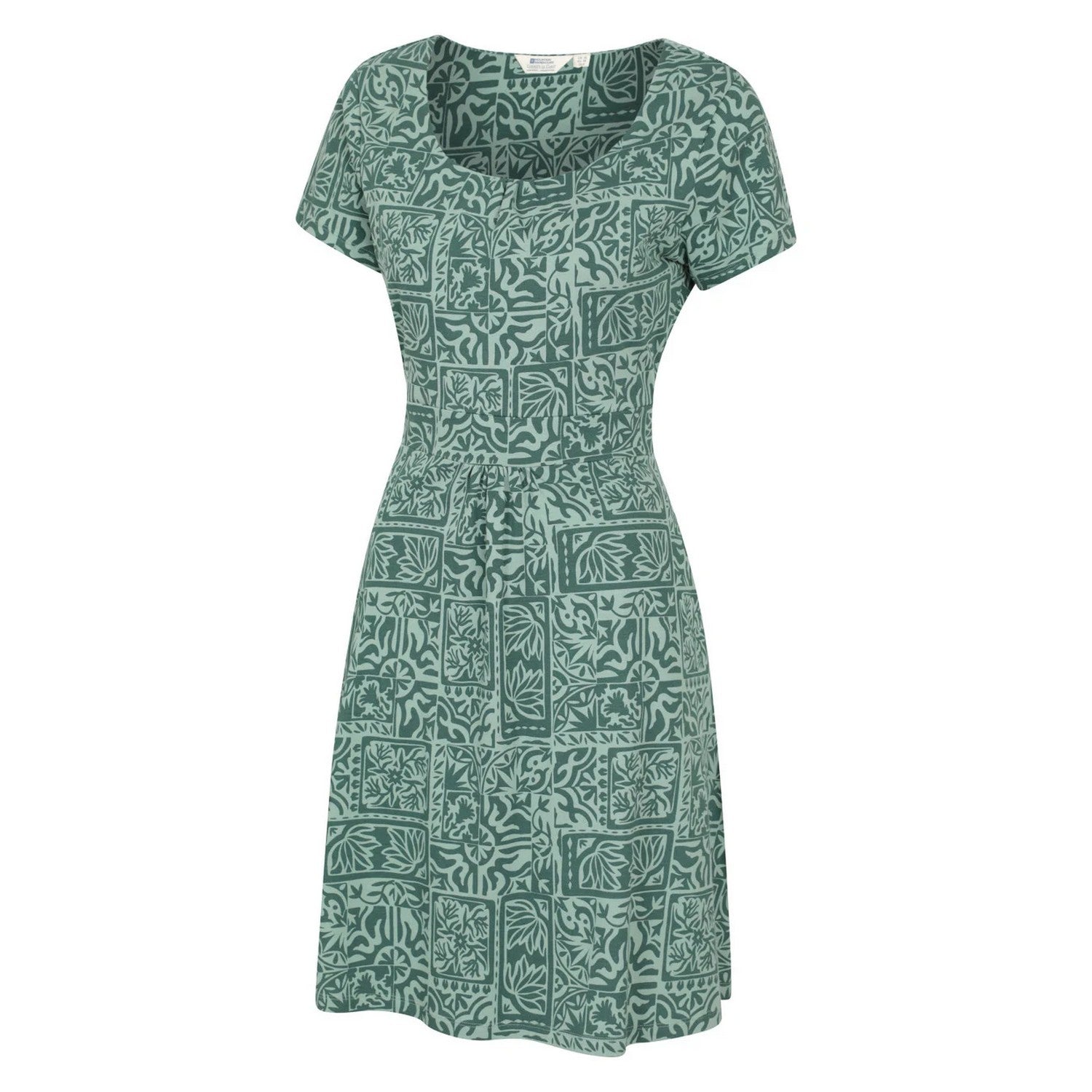 Bright Green - Side - Mountain Warehouse Womens-Ladies Orchid Patterned UV Dress