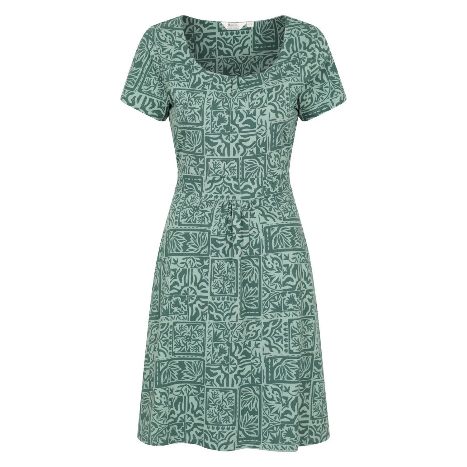 Bright Green - Front - Mountain Warehouse Womens-Ladies Orchid Patterned UV Dress