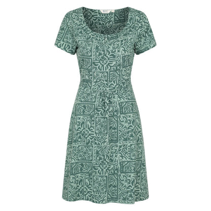 Bright Green - Front - Mountain Warehouse Womens-Ladies Orchid Patterned UV Dress