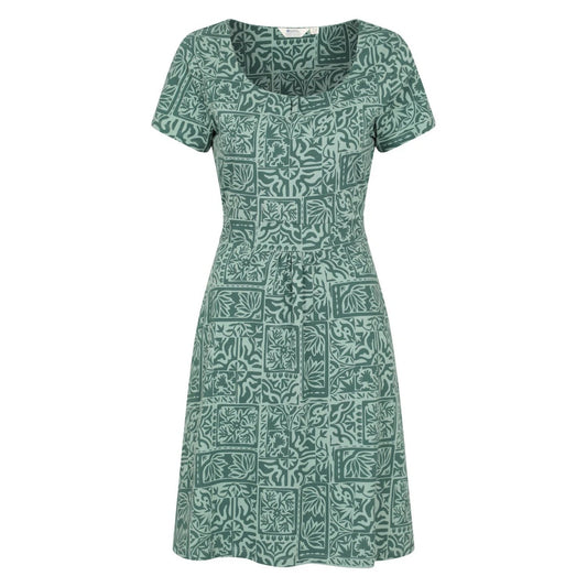 Bright Green - Front - Mountain Warehouse Womens-Ladies Orchid Patterned UV Dress