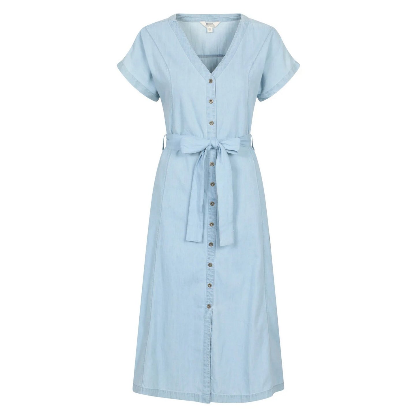 Pale Blue - Front - Mountain Warehouse Womens-Ladies Tulum Denim Tie Belt Dress