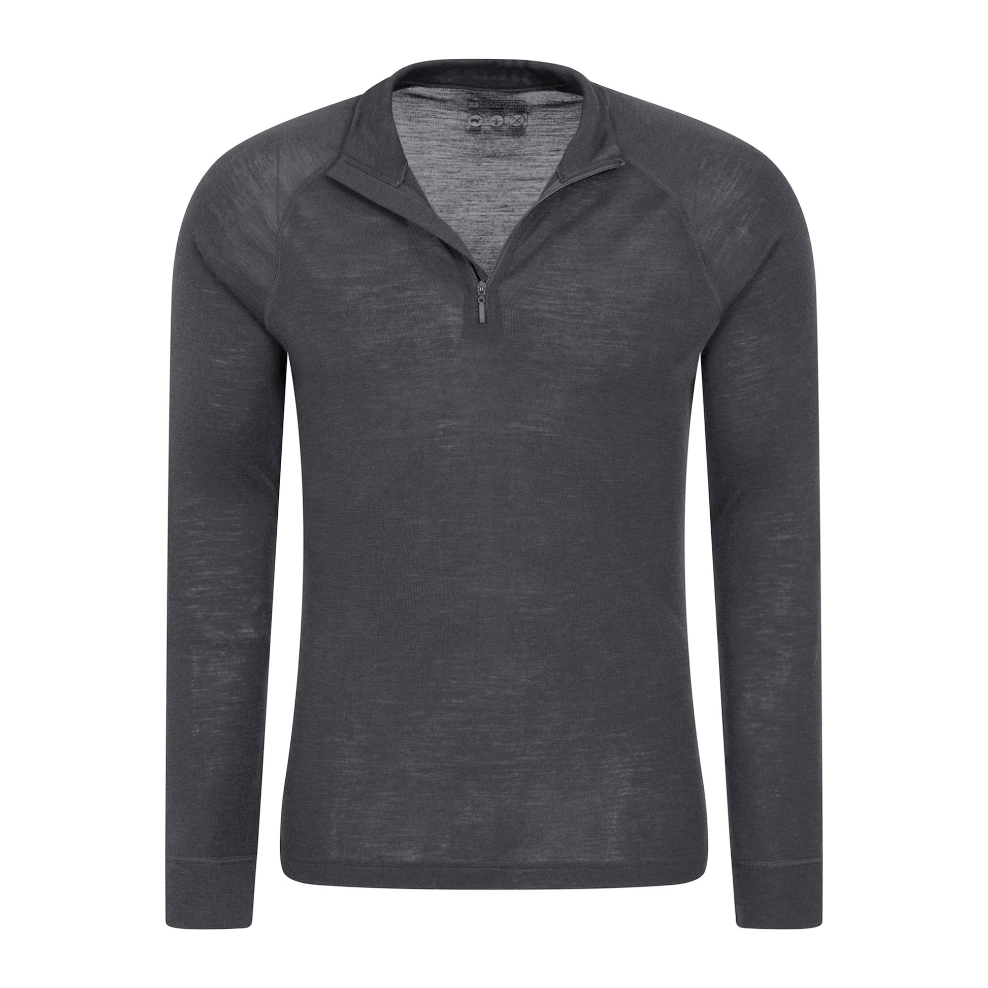 Grey - Lifestyle - Mountain Warehouse Mens Merino II Base Layer Top