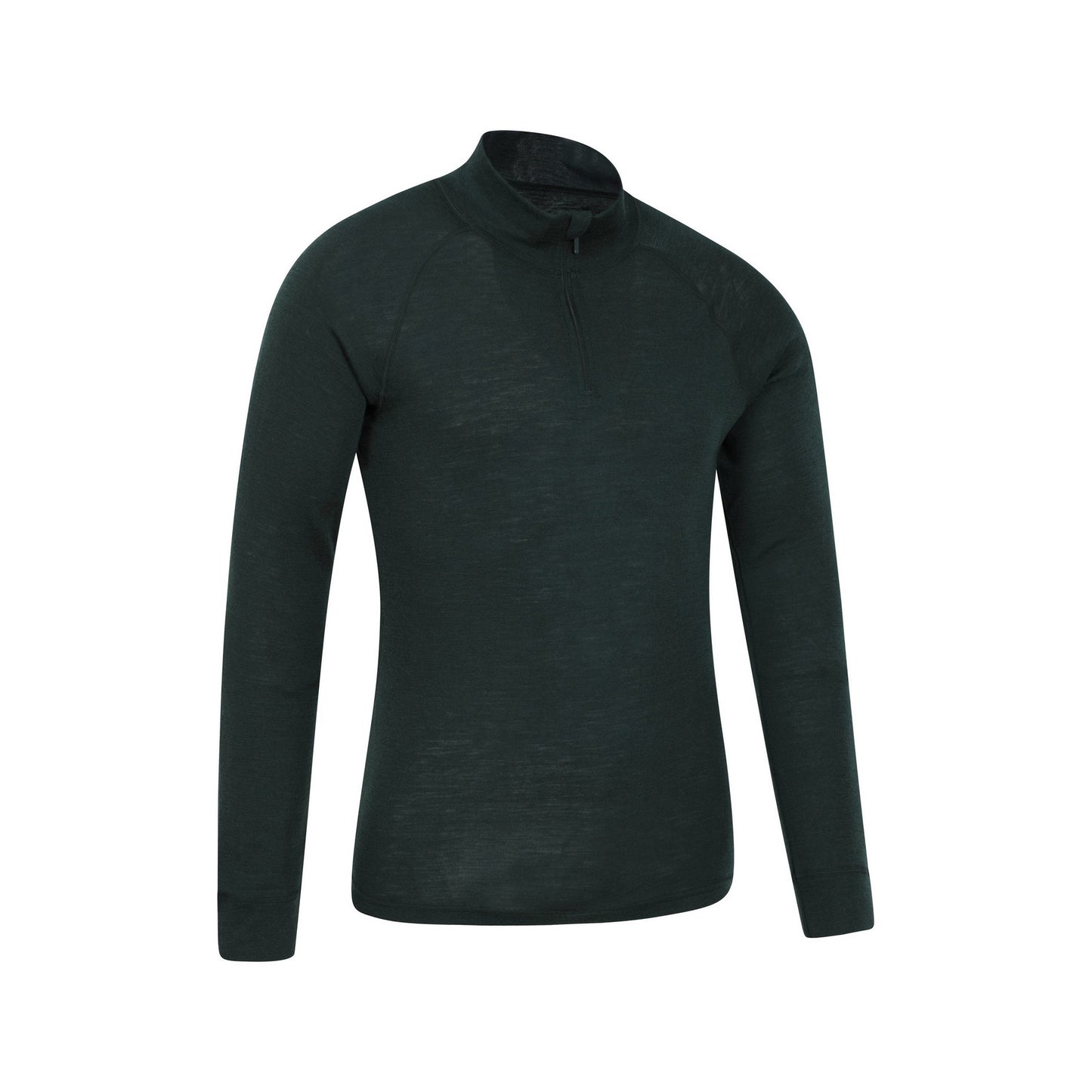 Dark Green - Back - Mountain Warehouse Mens Merino II Base Layer Top