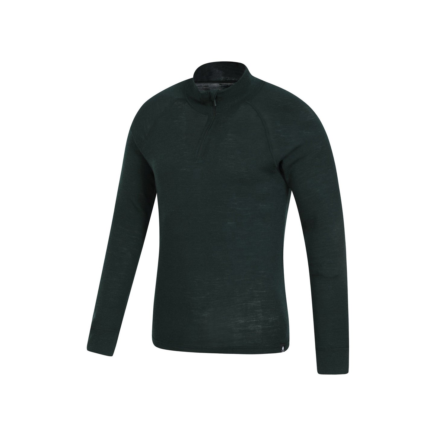 Dark Green - Side - Mountain Warehouse Mens Merino II Base Layer Top