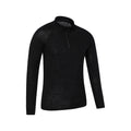 Black - Back - Mountain Warehouse Mens Merino II Base Layer Top