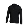 Black - Side - Mountain Warehouse Mens Merino II Base Layer Top