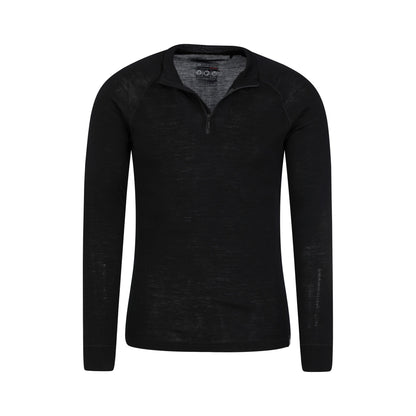 Black - Lifestyle - Mountain Warehouse Mens Merino II Base Layer Top