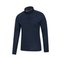 Navy - Side - Mountain Warehouse Mens Merino II Base Layer Top