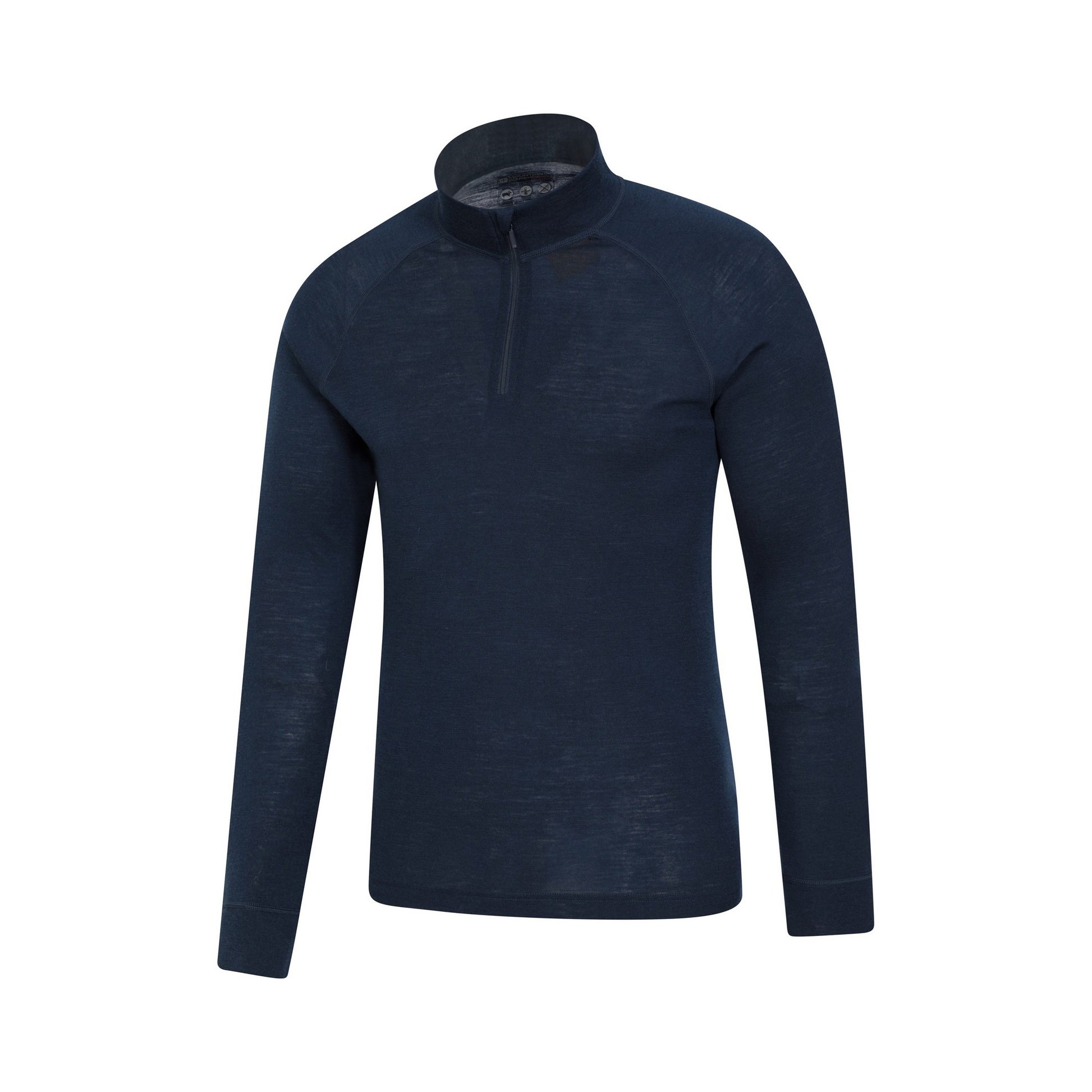 Navy - Side - Mountain Warehouse Mens Merino II Base Layer Top