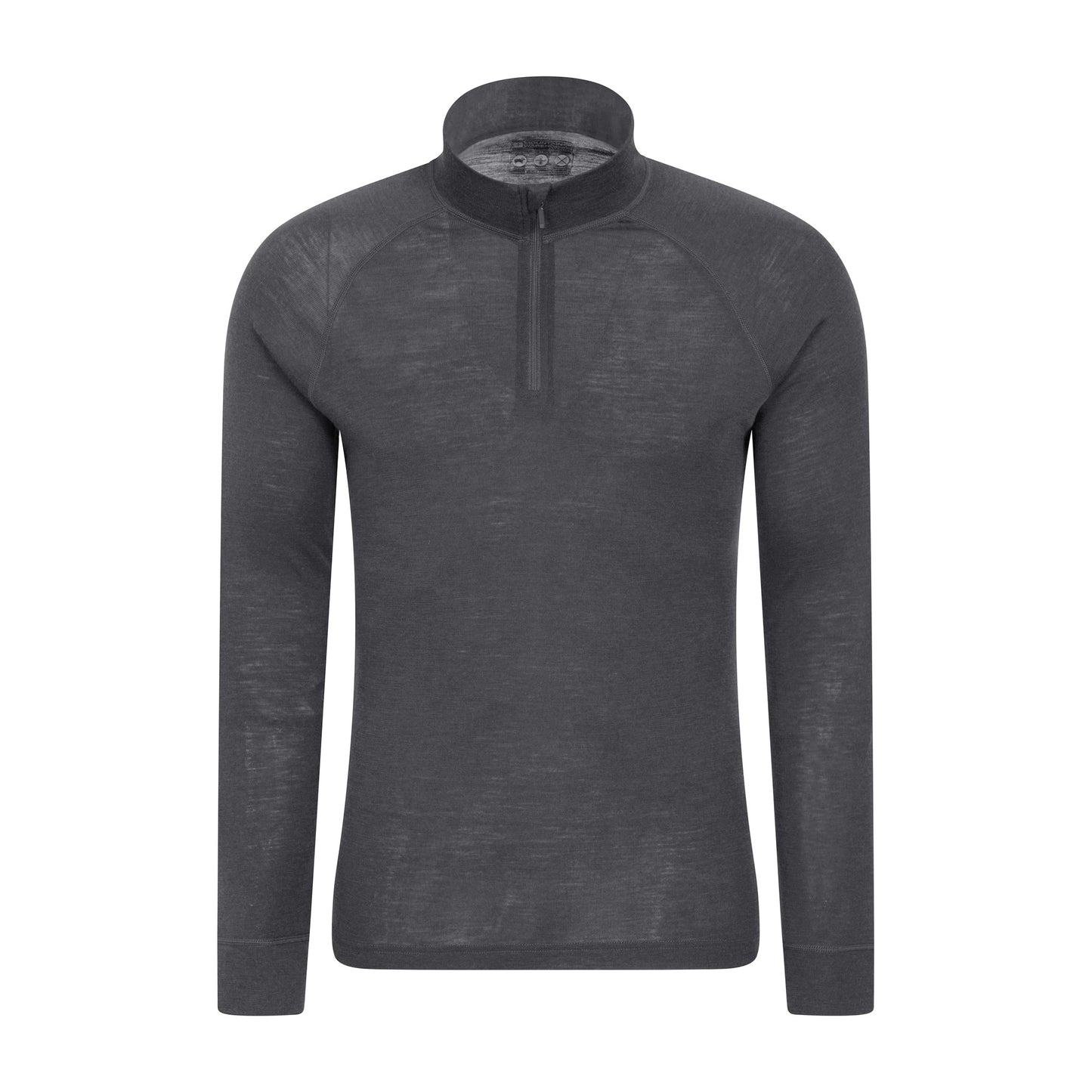 Grey - Front - Mountain Warehouse Mens Merino II Base Layer Top