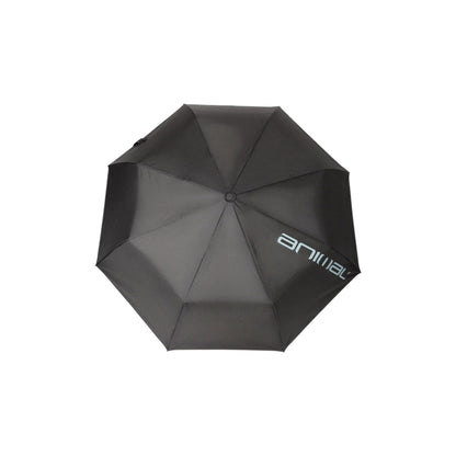 Black - Front - Animal Mini Automatic Folding Umbrella