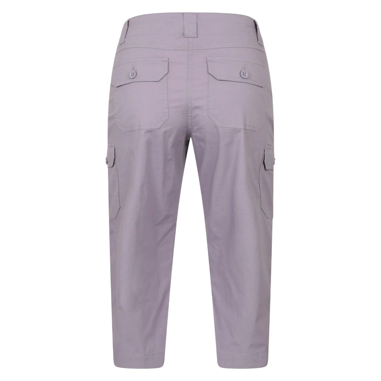 Grey - Back - Mountain Warehouse Womens-Ladies Coastal Stretch Capri Cargo Trousers
