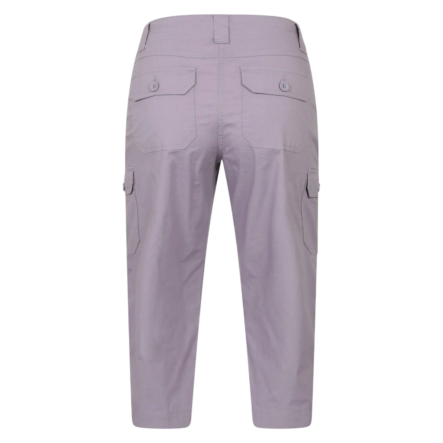 Grey - Back - Mountain Warehouse Womens-Ladies Coastal Stretch Capri Cargo Trousers