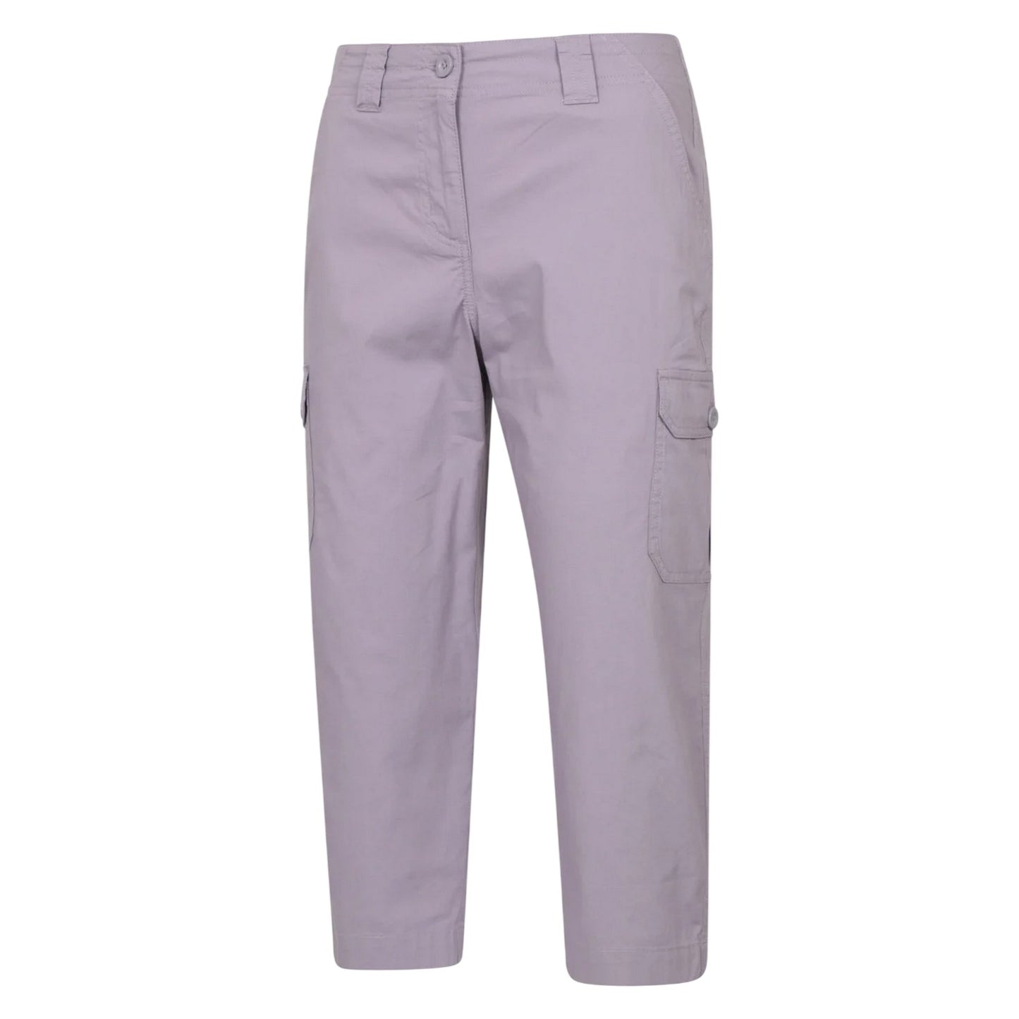 Grey - Side - Mountain Warehouse Womens-Ladies Coastal Stretch Capri Cargo Trousers