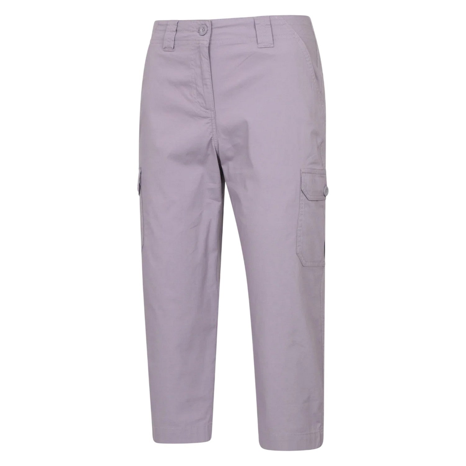 Grey - Side - Mountain Warehouse Womens-Ladies Coastal Stretch Capri Cargo Trousers