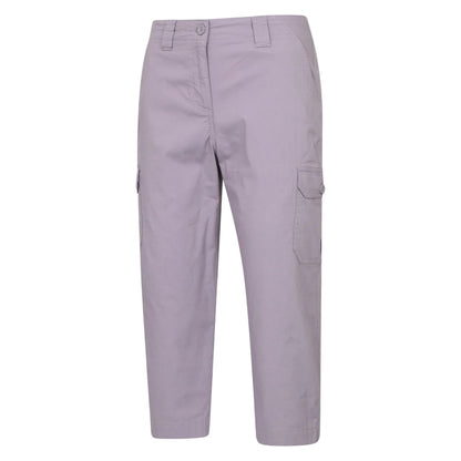 Grey - Side - Mountain Warehouse Womens-Ladies Coastal Stretch Capri Cargo Trousers