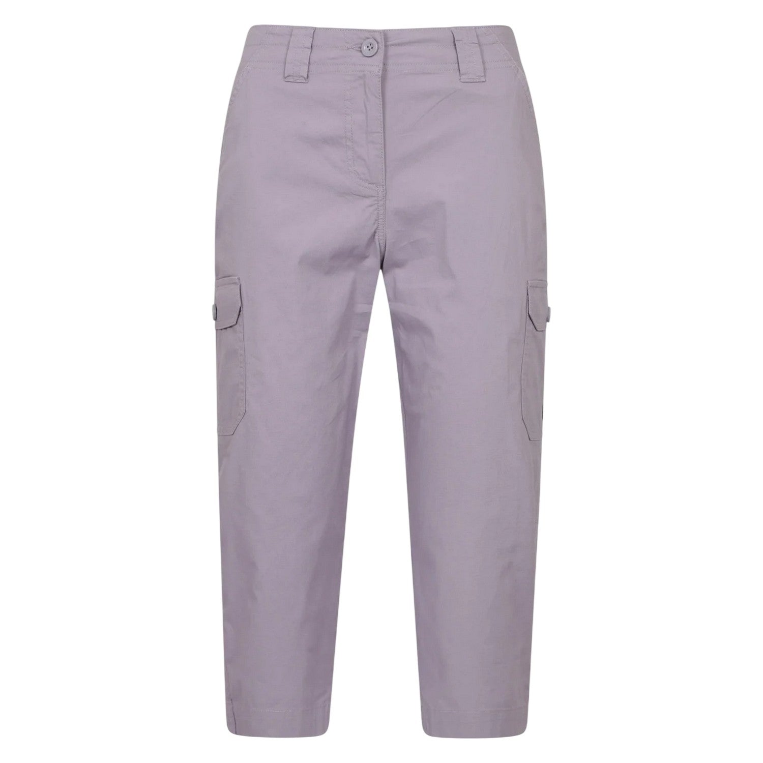 Grey - Front - Mountain Warehouse Womens-Ladies Coastal Stretch Capri Cargo Trousers