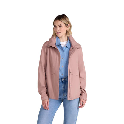 Pink - Side - Animal Womens-Ladies Finn Waterproof Jacket