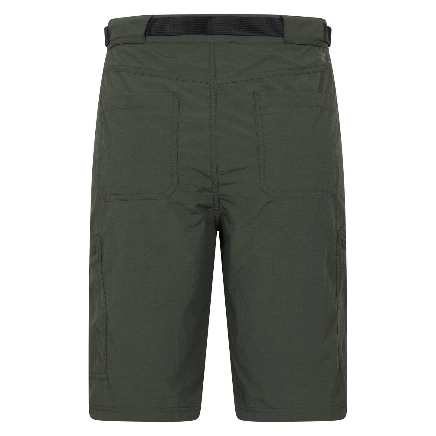 Khaki Green - Back - Mountain Warehouse Mens Saunter Belted Cargo Shorts