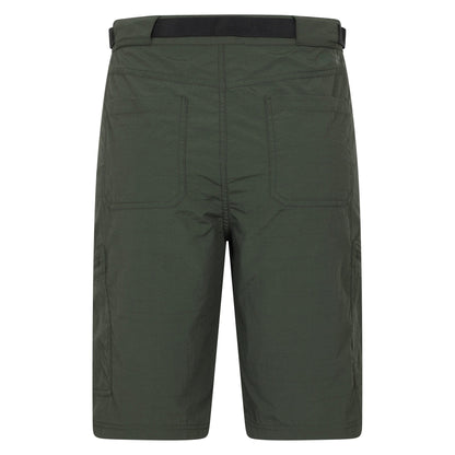 Khaki Green - Back - Mountain Warehouse Mens Saunter Belted Cargo Shorts