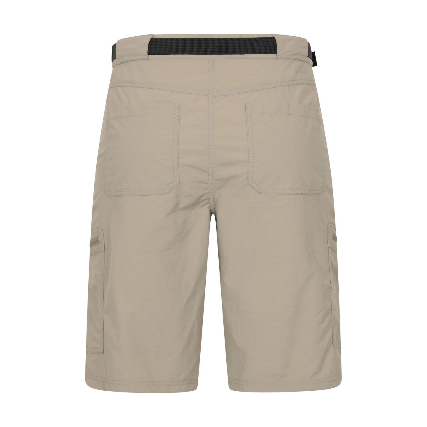 Beige - Back - Mountain Warehouse Mens Saunter Belted Cargo Shorts