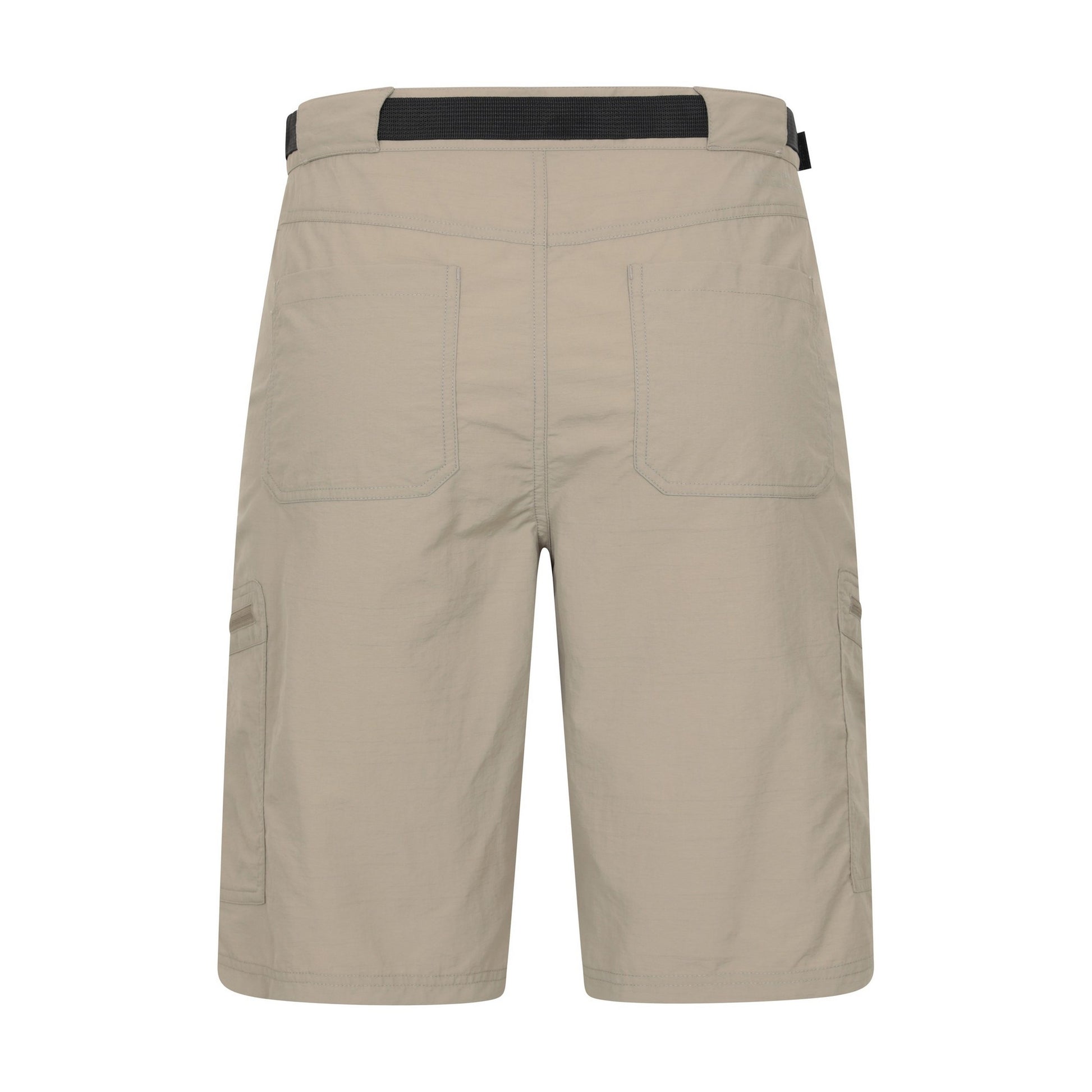 Beige - Back - Mountain Warehouse Mens Saunter Belted Cargo Shorts