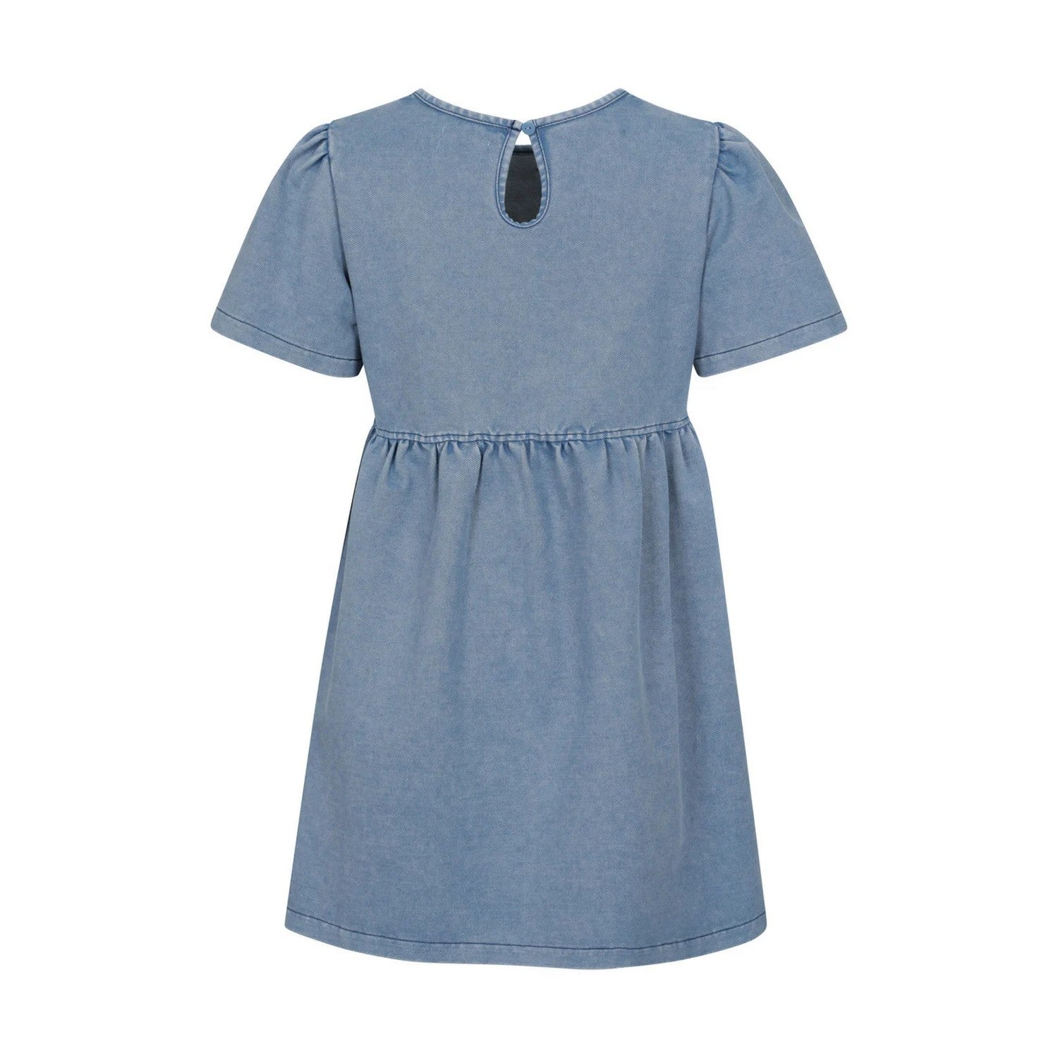 Blue - Back - Mountain Warehouse Girls Elodie Plain Chambray Midi Dress
