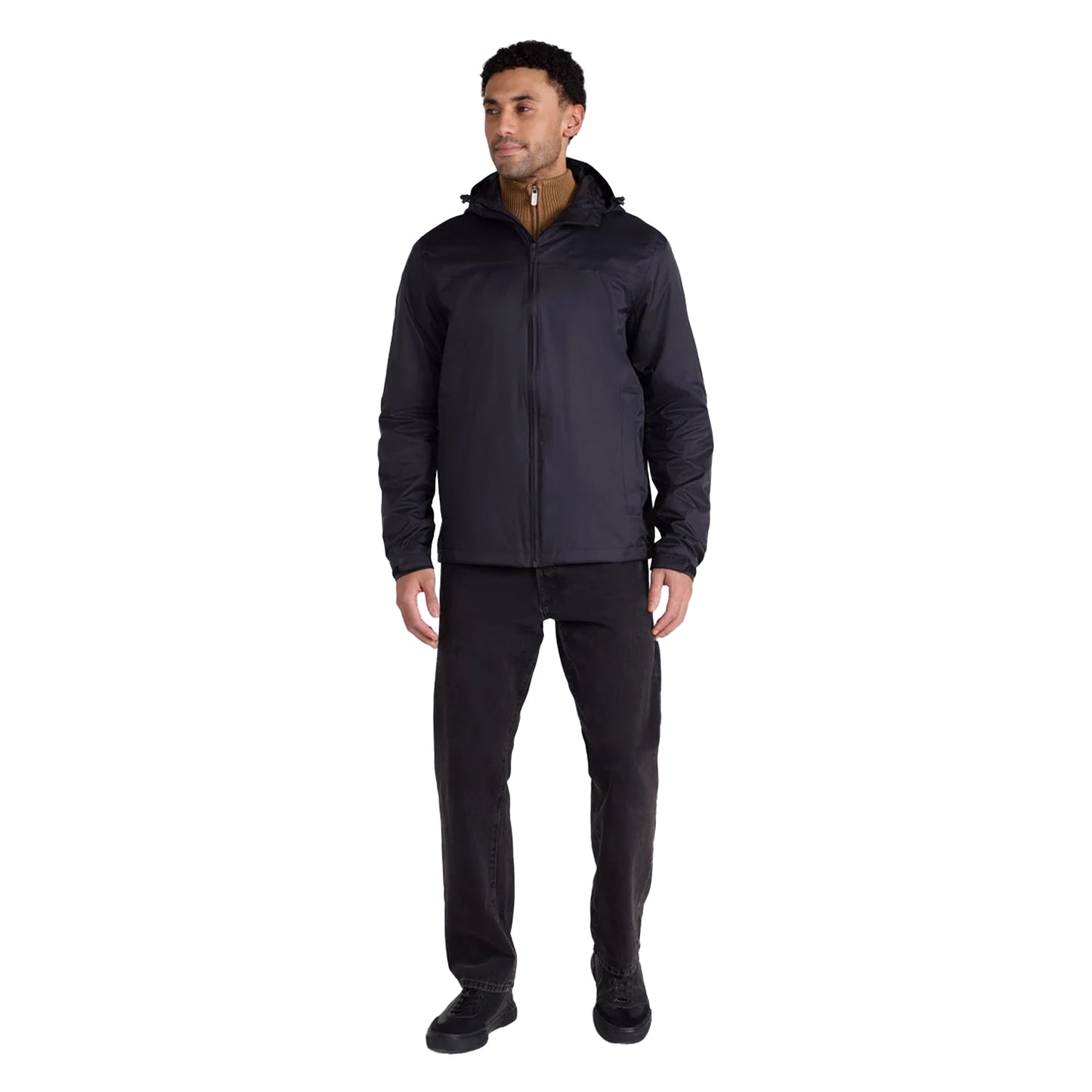 Black - Side - Animal Mens Torrent Lightweight Waterproof Jacket