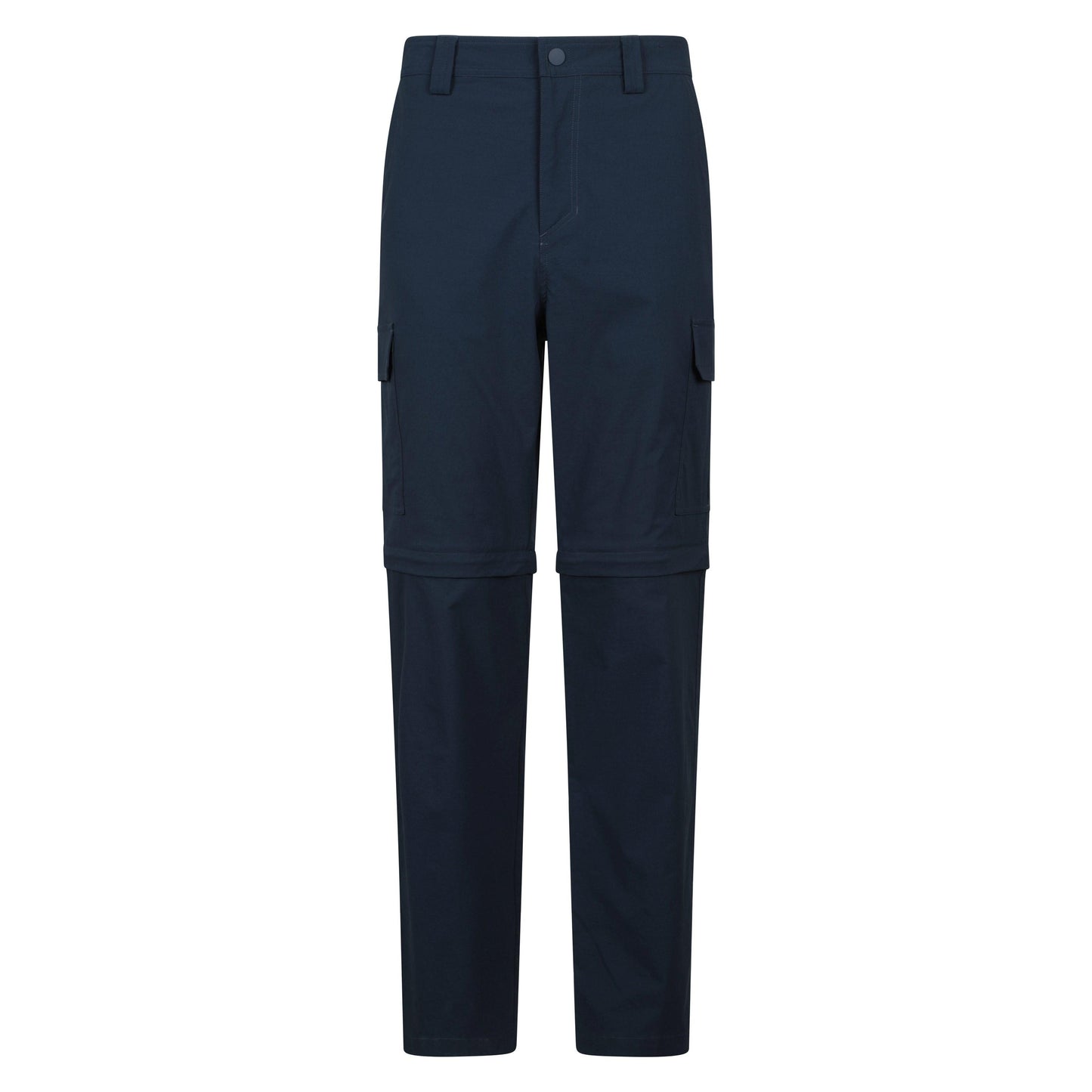 Navy - Front - Mountain Warehouse Mens Delta Stretch Zip-Off Trousers
