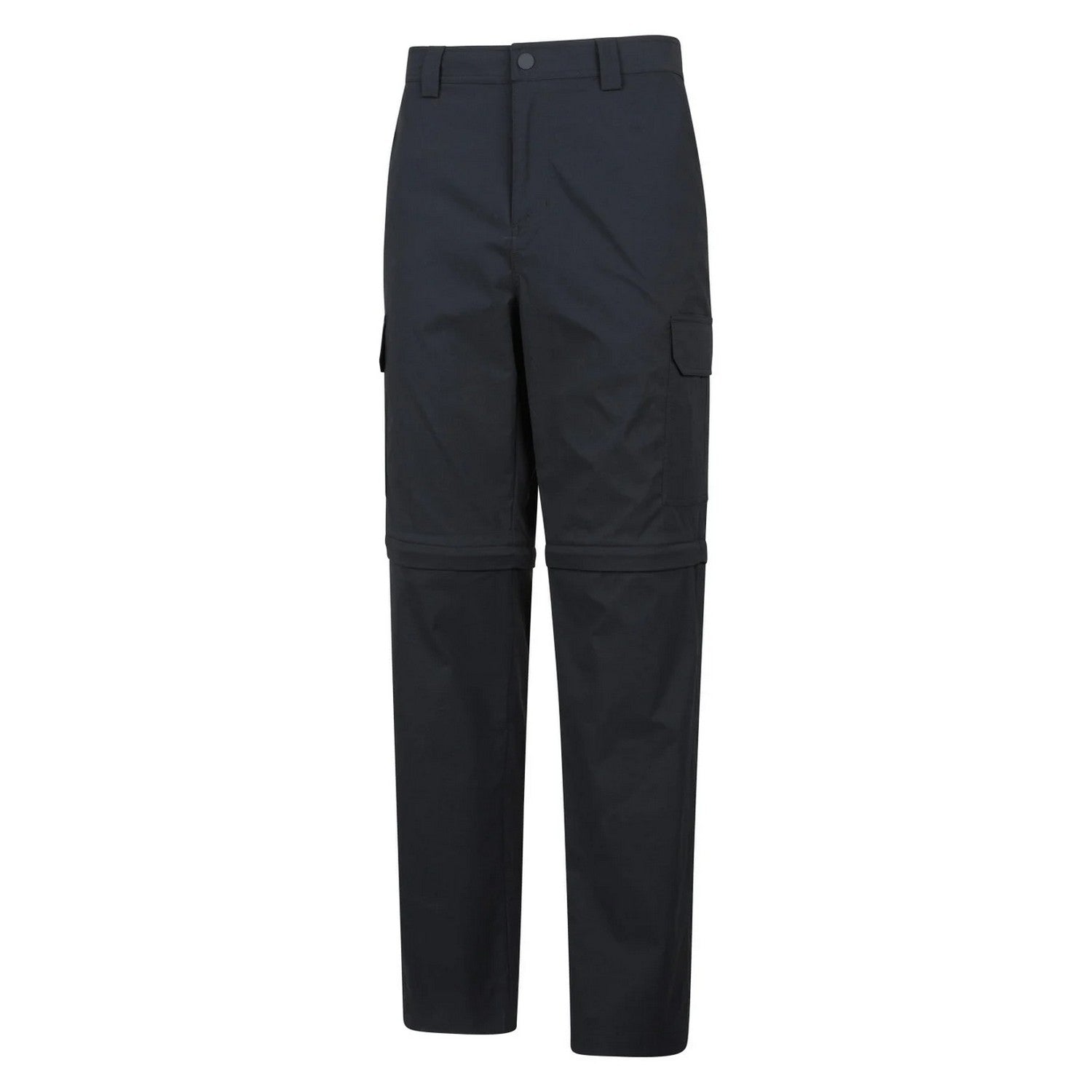 Black - Side - Mountain Warehouse Mens Delta Stretch Zip-Off Trousers