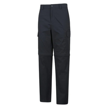 Black - Side - Mountain Warehouse Mens Delta Stretch Zip-Off Trousers